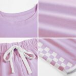 BOVOSHA Girls Summer Clothes Kids Outfit Short Sleeve Crop Top ＋ Plaid Shorts Set Kids Sports Tracksuit - Image 6