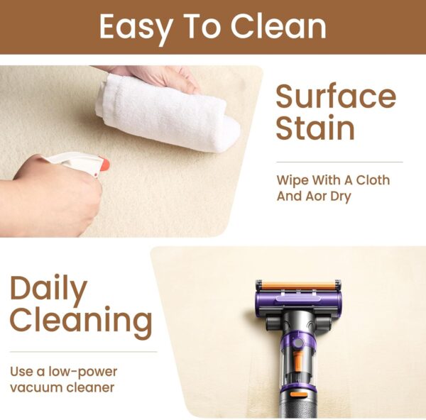 Rugs Living Room - Grey Area Rugs for Bedroom Faux Rabbit Fur Large Rug,Anti Slip Rug Large Floor Carpet Short Pile Area Rug for Living Room, Bedroom,Kids Room 160x230CM - Image 6