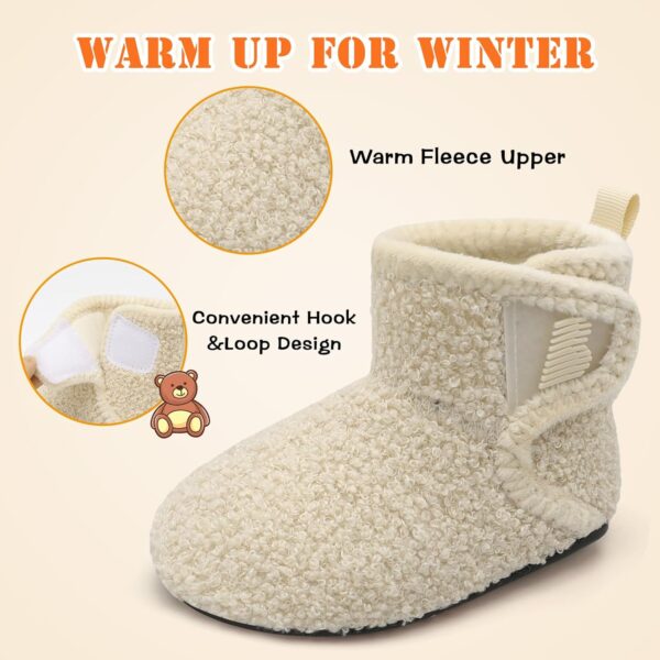 JOINFREE Baby Girls Boys House Shoes Baby Slippers with Non-Slip Rubber Sole Toddlers Cozy Home Booties - Image 3