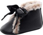 Boots Girls Bowknot Soft First Infant Baby Snow Cotton Warm Shoes Plush Baby Shoes Toddler Boy Boots Size 5