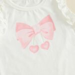 MAHUAOYIXI Toddler Girls Spring Summer Outfits Bow Frill Trim Sleeveless Tank Tops Vest Top Shirts with Elastic Waist Bloomers Shorts Sets 2Pcs Clothes for Little Girls - Image 5