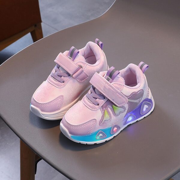 SRTUMEY Toddler Girl LED Walking Sneaker Light up Shoes for Boys Girls Christmas Birthday Gifts for Kids Baby Trainers Athletic Sport Shoes - Image 3