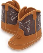 Clearance Baby Cowboy Boots Baby Girls Boots First Walking Shoes Infant Western Cowgirl Boots Bootie with Anti-Slip Soft Sole for 0~12 Months - Image 4