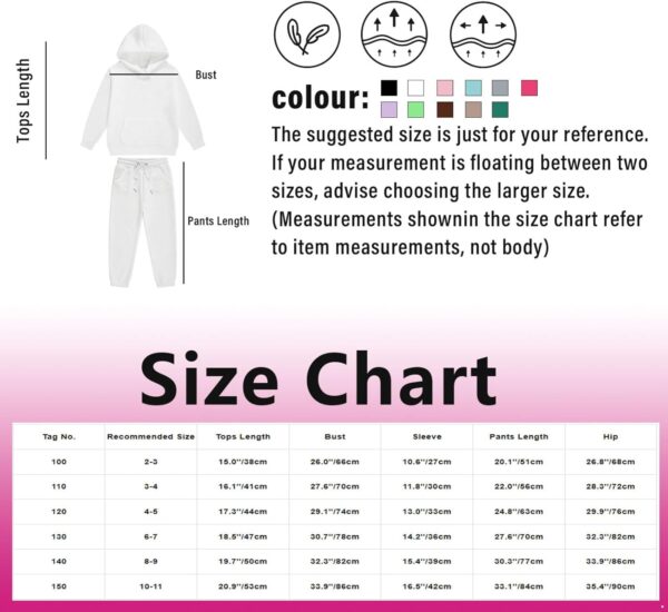 iEFiEL Kids Boys Girls Hoodie Sweatshirt with Jogger Pants 2 Pieces Tracksuit Set Pullover Tops & Pants Sweatsuit - Image 2