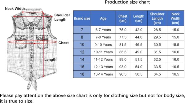 Bienzoe Girls Crop Tank Tops: Cowgirl Plaid Sleeveless Button Down Western Casual Blouse - Image 2