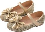 Girls Dress Shoes Mary Jane Wedding Party Shoes Glitter Bridesmaids Princess Flat for Little Girls