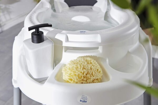 Rotho Babydesign Bath Set with Bath Tub and Stand, Ideal for 2 Children, 0-12 Months, White, TOP Xtra, 21041000101 - Image 6