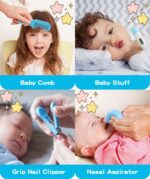 Baby Healthcare and Grooming Kit, Portable Baby Safety Care Set, Baby Essentials kit for Newborn (Blue 26 in 1) - Image 7