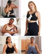 momcozy Hands Free Pumping Bra, Adjustable Breast-Pumps Holding Bra, Pumping & Nursing in One - Image 7