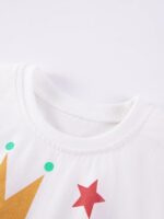 TCWWBB Girls Toddler Outfits Clothes Set Kids Cute Bunny Dancing Birthday Print Short Sleeve T-Shirt Tops Leggings Trousers 2 Piece Set Clothing Age 1-7 Years - Image 3