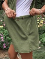 Sukany Women's Maternity Overall Shorts Casual Pregnant Jumpsuit Adjustable Strap Sleeveless Short Romper Shortalls - Image 4