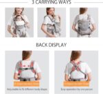 SONARIN 3-in-1 Breathable Baby Carrier,Multi-Function Lightweight Baby Wrap Carrier Ergonomic Child Carrier Backpack,Front and Back Carry for Newborn and Toddler 3-48 Months(Green) - Image 6