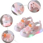 SHOBDW Boys Shoes, Toddler Kids Baby Boys Summer Shoes with Flashing Lights Sandals Cute Cartoon (5-5.5 Years, Coffee) - Image 4