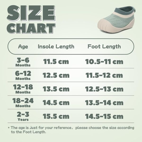 MK MATT KEELY Baby Boy Girl Shoes Toddlers Barefoot Trainers Baby Walking Sock Shoes with Anti Slip Rubber Sole - Image 6