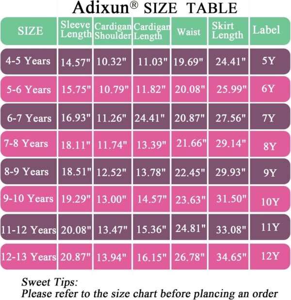 Girl Dress Toddler Long Sleeve Dresses A-line Floral Casual Party Dress with Cardigan Sets for Little Big Kids 4-13 Years - Image 7