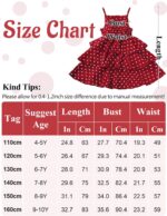 FEOYA Kids Girls Tutu Dress Sleeveless Summer Dress Spaghetti Strap Polka Dot Retro Outfit 3 Layers Ruffle Dress Fashion Casual Clothes for 4-10 Years 110-160 - Image 6