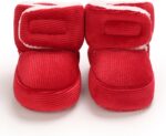 Fuzzy Lined Soft Boots For Infant Baby Girls Boys Cotton Warm Flat Shoes Booties Winter Outdoor Lightweight Cozy Shoes Toddler Brown Boots Boys Size Snow Boots Size C - Image 2