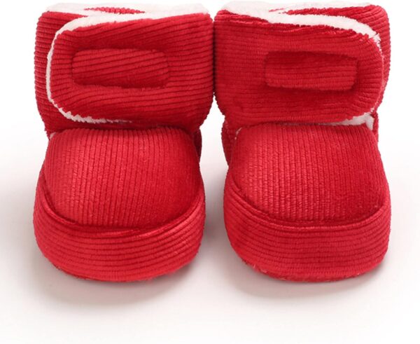 Fuzzy Lined Soft Boots For Infant Baby Girls Boys Cotton Warm Flat Shoes Booties Winter Outdoor Lightweight Cozy Shoes Toddler Brown Boots Boys Size Snow Boots Size C - Image 2