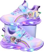Vorkhuaeri Princess Sneakers for Girls Kids Trainers Light Up Shoes Dress Up Elsashoes Baby Toddler Sneakers Birthday Xmas - Image 7