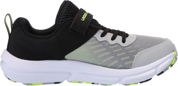 Under Armour Bps Assert 10 Ac boys Shoes, (102) Mod Gray/Black/High Vis Yellow, 2 Wide Little Kid - Image 6