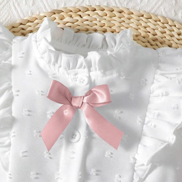 Toddler Baby Girl Clothes Ruffle Sleeve Tops Swiss Dot Skirt Infant Summer Outfits - Image 4