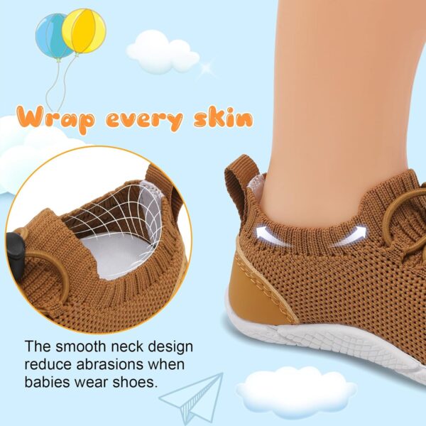 JIASUQI Baby Shoes for Baby Boys Girls First Walking Shoes Infant Non-Slip Breathable Trainers with Soft Rubber Sole Toddler Slip On Slippers Sneakers - Image 4