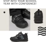 Boys School Shoes - Marvel LED Trainers, Black Light Up Trainers - Durable, Scuff Resistant PU School Shoes - Image 3