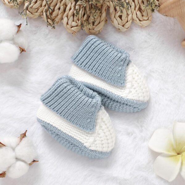 Neiwech Baby Booties Newborn Hand Knit Sock Shoes Soft Cozy First Walkers for Infant Boys Girls - Image 4