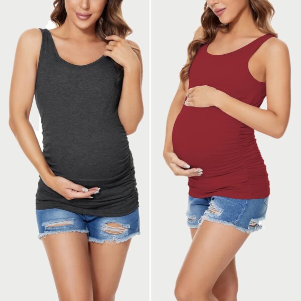 Love2Mi 3 Pcs Maternity Top Maternity Clothes Maternity Top Maternity Shirt - Image 4