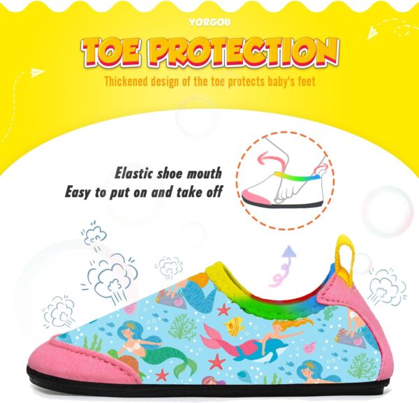 Yorgou Baby Boys Girls Water Shoes Toddler Beach Shoes Barefoot Aqua Socks Non-Slip for Pool Beach - Image 6