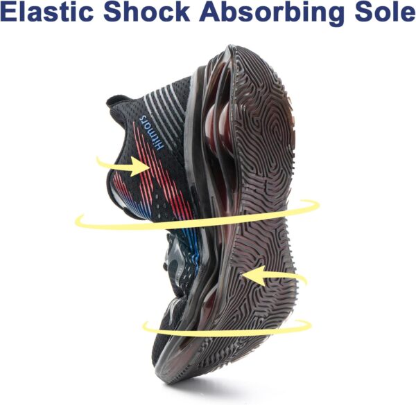 Trainers Mens Running Shoes Sports Sneakers Mens Walking Shoes Lightweight Gym Shoes Breathable Trainers for Men Air Cushion Casual Jogging Shoes Black Blue Green Red UK 6-11 - Image 4