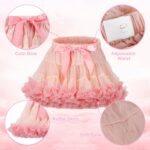 LACOFIA Girl's Tutu Skirt Toddler Ruffle Layered Tulle Skirt Princess Tutu Pettiskirt Party Dance Bubble Mini Skirt (0-10 Years) - Image 3