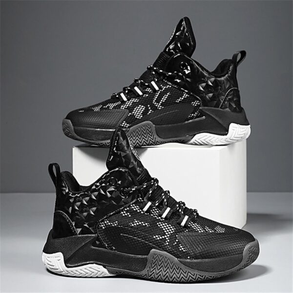 Kid's Basketball Shoes Boys Sneakers Girls Trainers Comfort High Top Basketball Shoes for Boys(Little Kid/Big Kid) Boys Shoes with Lights - Image 3