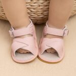 CENCIRILY Infant Baby Girls Summer Sandals Newborn Bow-Knot Open Toe Beach Shoes Casual Lightweight Anti Slip Sole Flat - Image 3
