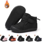 SRTUMEY Baby Girls Winter Snow Boots Kids Winter Boots Warm Fur Lined Walking Boots Anti Slip Ankle Boots School Boots Baby Boys Girls Snow Shoes Christmas Novelty Gifts - Image 4