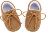 LACOFIA Baby Boys Shoes Infant Anti-Slip Soft Sole First Walking Shoes Casual Lace-up Prewalkers - Image 3
