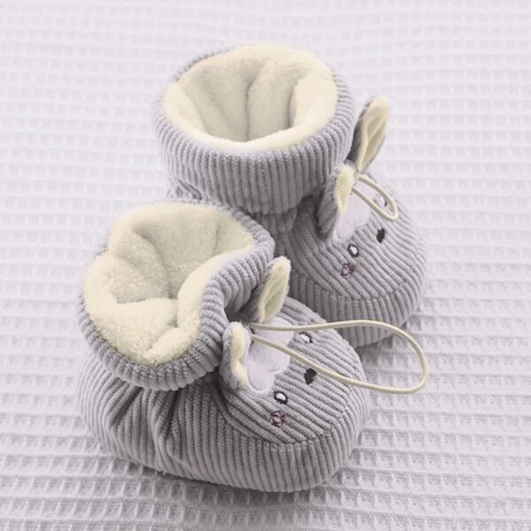 Newborn Booties 0 3 Months Girl Baby Shoes Boots Kids Toddler Shoes Cotton Shoes Plus Velvet Thick Warm Soft Shoes Cute Do Not Fall Before The Shoes Baby Leather Shoes 0 3 Monthsbaby Bootiess Boots - Image 4