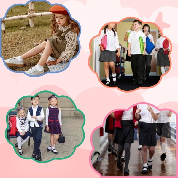 6 Pairs Girls Lace Socks,Baby Frilly Socks Ankle Socks,Children’s Frilly School Socks with Lace,White Ballet Ruffle Lace Socks - Image 4