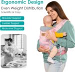 YooxArmor Baby Carrier Newborn to Toddler, Ergonomic Adjustable Toddler Carrier for 7-66 Lbs, Cozy Lightweight Infant Carrier with Neck Support, Baby Holder Carrier with Lumbar Support for Mom Dad - Image 2