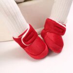 Fuzzy Lined Soft Boots For Infant Baby Girls Boys Cotton Warm Flat Shoes Booties Winter Outdoor Lightweight Cozy Shoes Toddler Brown Boots Boys Size Snow Boots Size C - Image 5