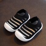 Children's Shoes 20 Girls Single Shoes Trainers Slip-On Flat Shoes Casual Shoes Boys Kids Sports Shoes Walking Shoes Mesh Breathable Trainers Non-Slip Loafers, black, 19 - Image 2