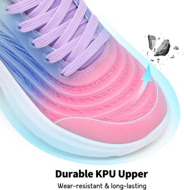 DREAM PAIRS Trainers for Boys Girls Lace-up Athletic Sneakers Durable Kids Running Shoes - Image 2