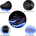 YUNICUS Kids Light up Trainers Light up Shoes USB Charging Flashing Trainers Wings High-Top LED Sneakers for Girls Boys Halloween Christmas Birthday Great Gift - Image 2