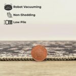 Arty Rugs Machine Washable Rug, 200x290cm, 75% Recycled Cotton, Short Pile, Non-Slip Backing, Non-Shedding, Area Rugs for Living Room, Bedroom, Kitchen, Hallway, Office, Charcoal Black - Image 4