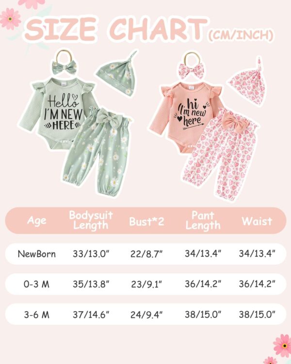 JiAmy Infant Baby Girls Outifts Newborn Daddy's Girl Ruffle Long Sleeve Tops Bodysuit and Bow Pants 2pcs Clothes Sets - Image 7