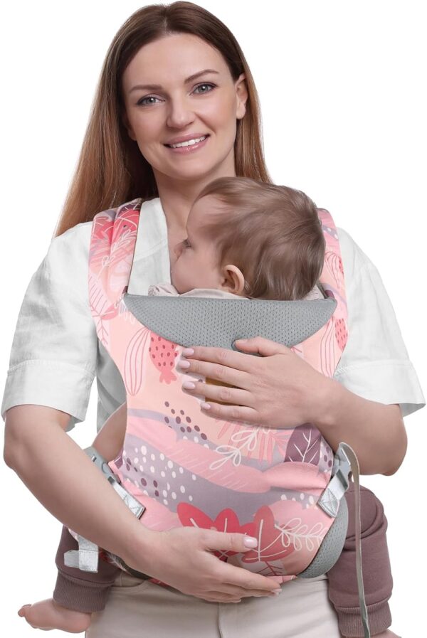 YooxArmor Baby Carrier Newborn to Toddler, Ergonomic Adjustable Toddler Carrier for 7-66 Lbs, Cozy Lightweight Infant Carrier with Neck Support, Baby Holder Carrier with Lumbar Support for Mom Dad - Image 8