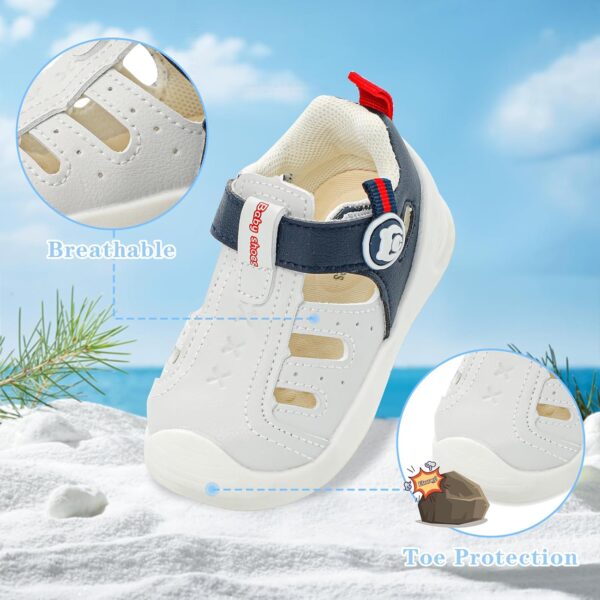 MK MATT KEELY Baby Boys Girls Sandals Toddlers Summer First Walking Shoes Kids Closed Toe Pre Walkers with Anti-Slip Rubber Sole - Image 4