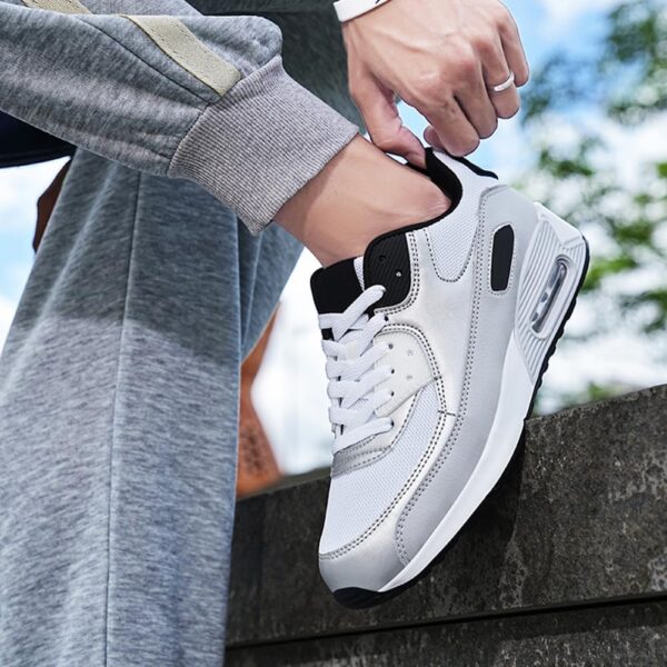 Padgene Men Women Running Shoes Sports Trainers Breathable Lightweight Sneakers Air Cushion Low Top Footwear Waking Fitness Lace up Shoes for Walking Gym Jogging Fitness Athletic Casual - Image 7