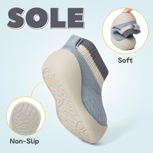 MK MATT KEELY Baby Boy Girl Shoes Toddlers Barefoot Trainers Baby Walking Sock Shoes with Anti Slip Rubber Sole - Image 4