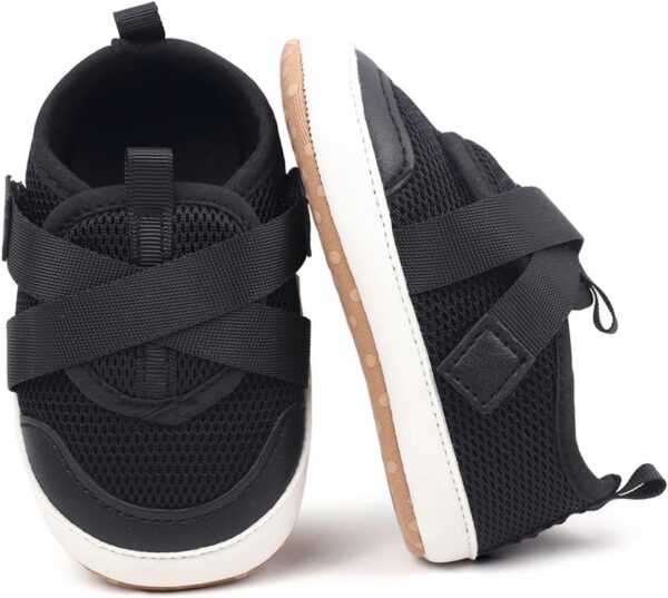 Toddler Slip On Shoes Baby Boy Girl Woven Loafers Mesh Sports Shoes Solid Color Baby Infant First Walking Shoes White Tennis Shoes for Girls Kids Kids White Tennis Shoes Boys - Image 7